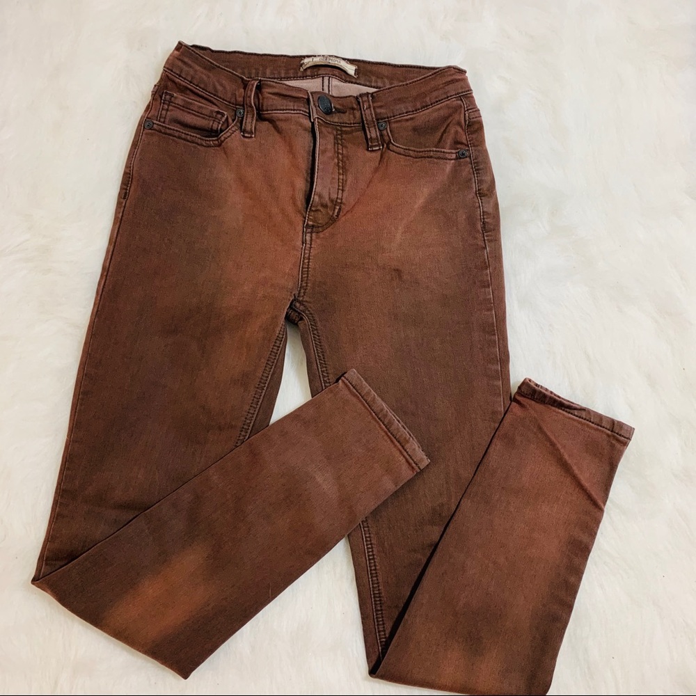 Free People brown skinny jeans